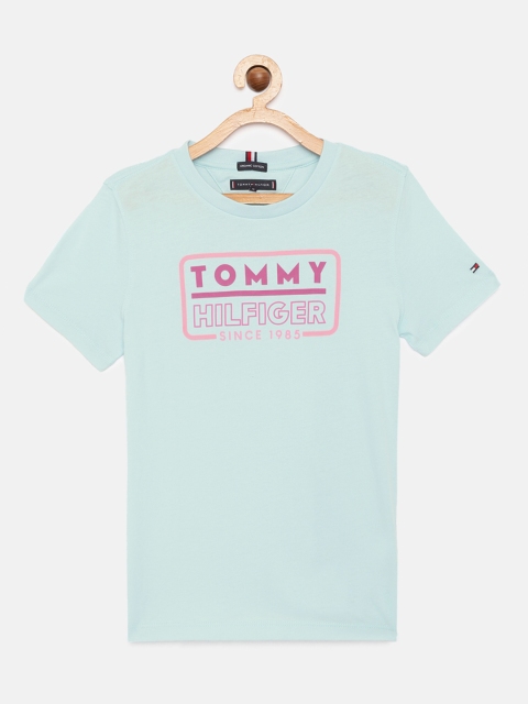 

Tommy Hilfiger Boys Blue & Pink Printed Organic Cotton Sustainable T-shirt