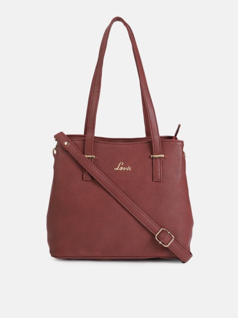 

Lavie Maroon Solid Shoulder Bag