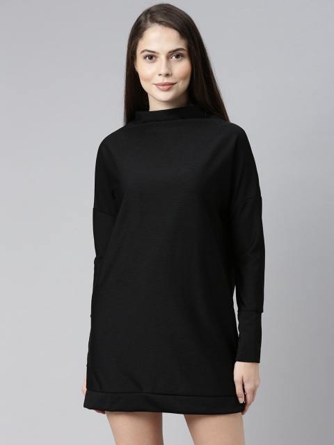 

London Rag Women Black Solid T-shirt Dress