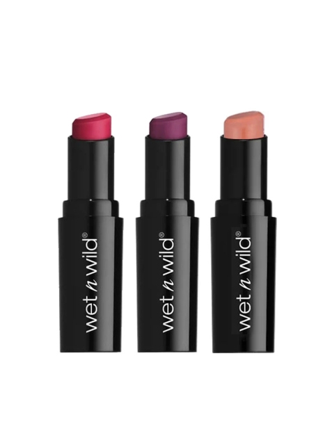 

Wet n Wild Set of 3 MegaLast Work from Home Lipsticks, Pink