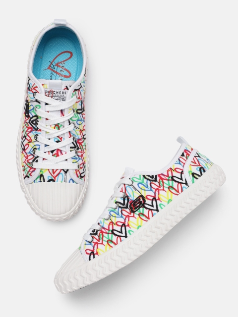 

Skechers Women STREET TRAX-UNITED HEART Printed Sneakers, Multi