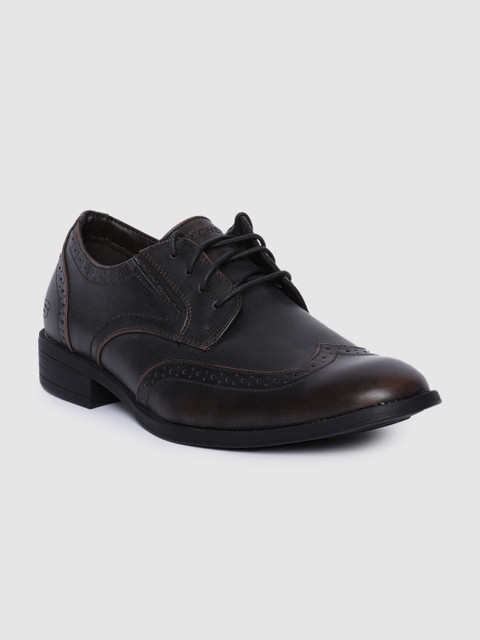 

Skechers Men Brown Solid Derbys