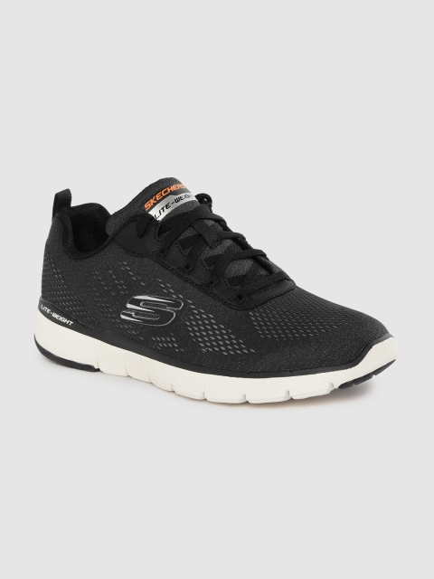 

Skechers Men Black Woven Design FLEX ADVANTAGE 3.0 SKAPP Sneakers