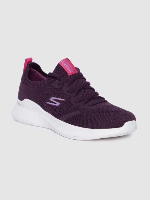 

Skechers Women Burgundy Mesh GO RUN MOJO 2.0 Running Shoes