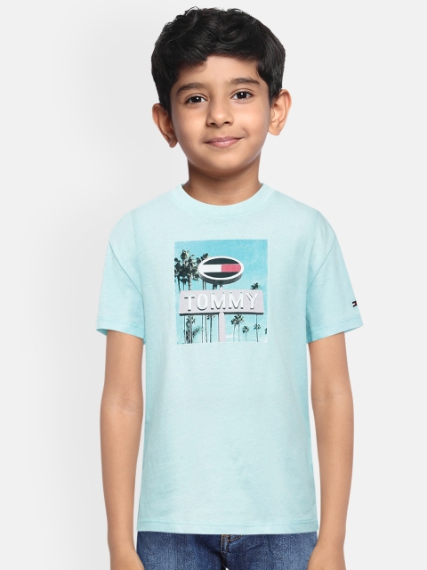 

Tommy Hilfiger Boys Blue Printed Organic Cotton Sustainable T-shirt