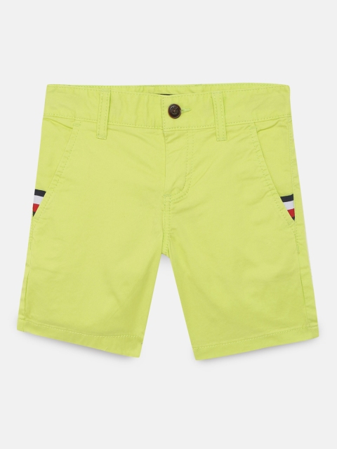 

Tommy Hilfiger Boys Lime Green Solid Regular Fit Chino Shorts