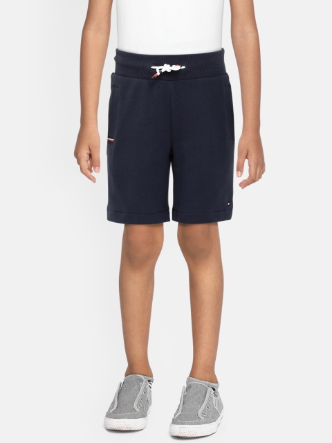 

Tommy Hilfiger Boys Navy Blue Solid Regular Fit Regular Shorts