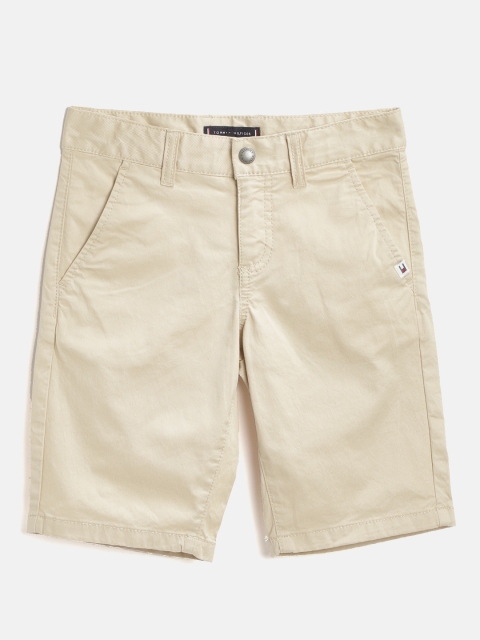 

Tommy Hilfiger Boys Light Beige Solid Cotton Chino Shorts