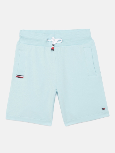 

Tommy Hilfiger Boys Blue Solid Regular Fit Shorts