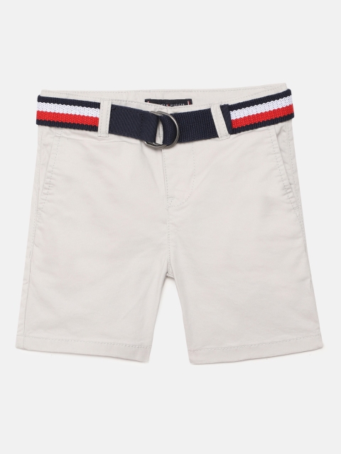 

Tommy Hilfiger Boys Grey Solid Mid-Rise Regular Shorts