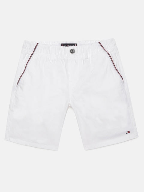 

Tommy Hilfiger Boys White Poplin Solid Regular Fit Regular Shorts