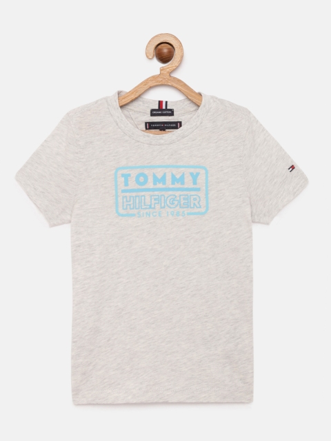 

Tommy Hilfiger Boys Grey Printed Organic Cotton Sustainable T-shirt
