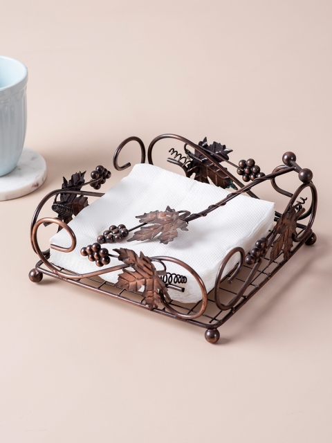 

nestroots Copper-Toned Solid Napkin Holder