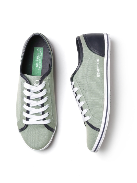 

United Colors of Benetton Men Grey Solid Sneakers