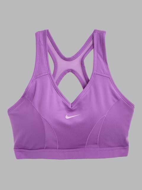 

Nike Women Purple Solid Dri Fit Swoosh Icon Clash VN Training Bra