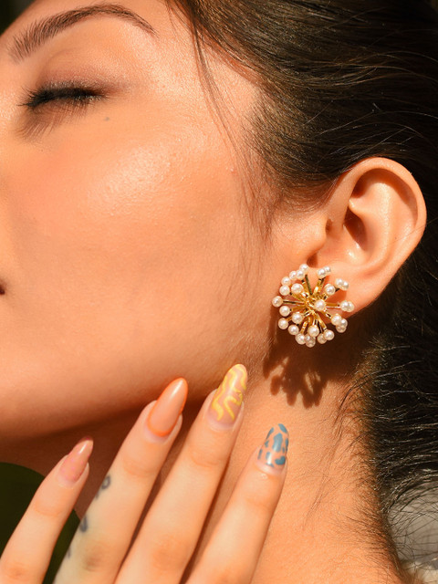 

ToniQ Gold-Toned Contemporary Studs