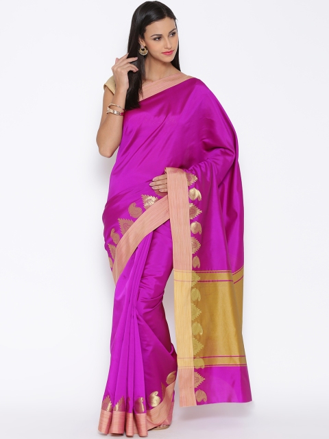 

Jashn Magenta Silk Blend Saree