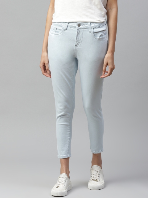 

Mast & Harbour Women Blue Skinny Fit Stretchable Cropped Jeans