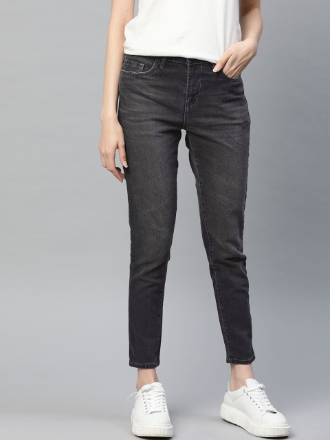 

Mast & Harbour Women Charcoal Grey Skinny Fit Stretchable Jeans