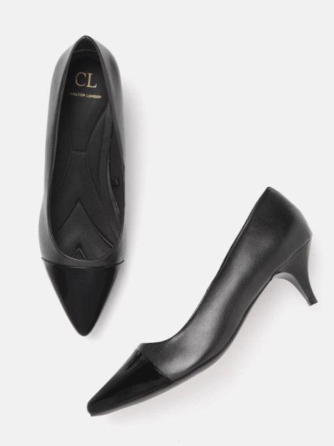 

Carlton London Women Black Solid Pumps