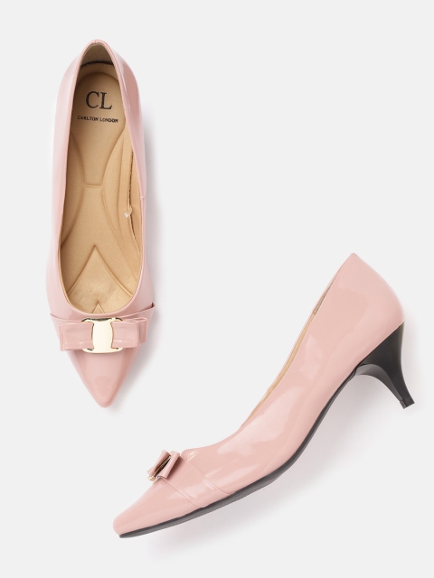 

Carlton London Women Peach-Coloured Solid Pumps