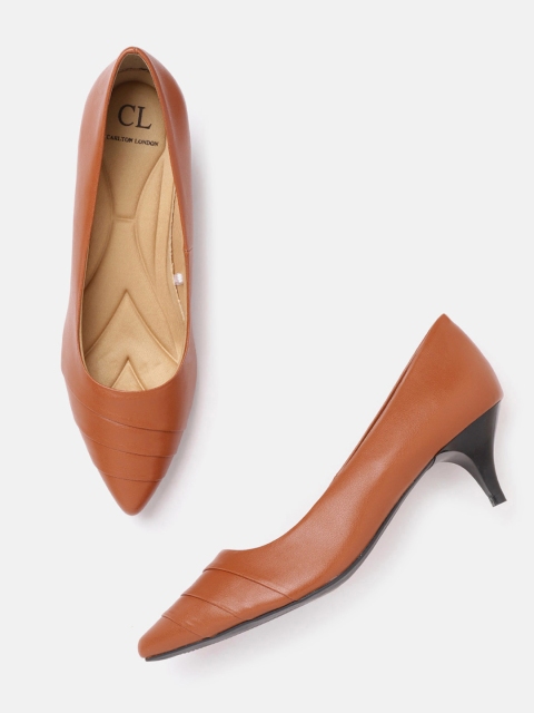 

Carlton London Women Tan Brown Solid Pumps