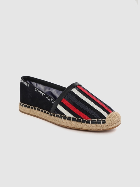 

Tommy Hilfiger Women Navy Blue & Red Striped Espadrilles