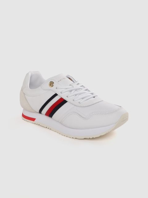 

Tommy Hilfiger Women White Self-Checked Sneakers