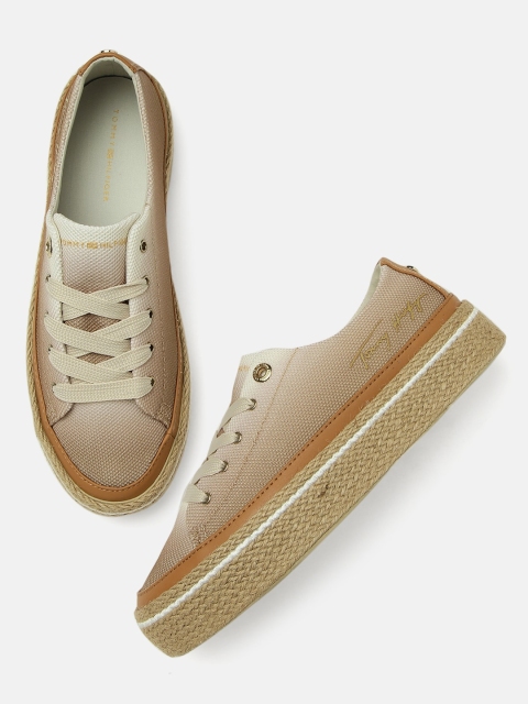 

Tommy Hilfiger Women Beige Textured Sneakers