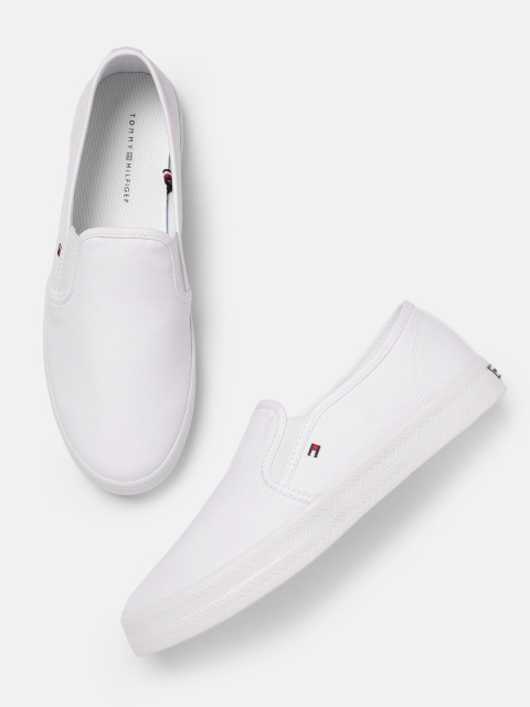 

Tommy Hilfiger Women White Solid Slip-On Sneakers