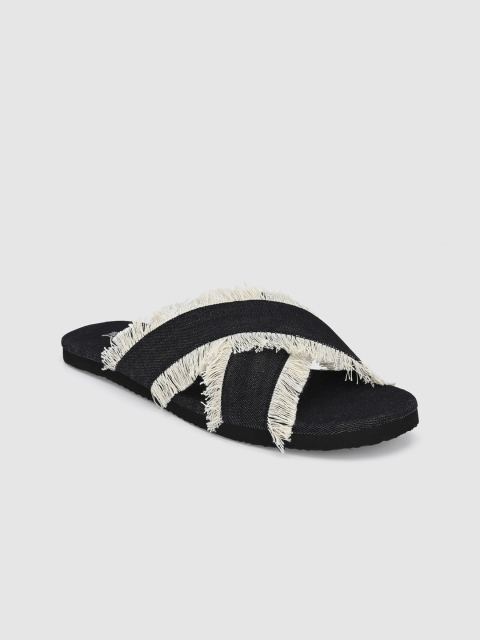 

Roadster Women Black & White Open Toe Flats