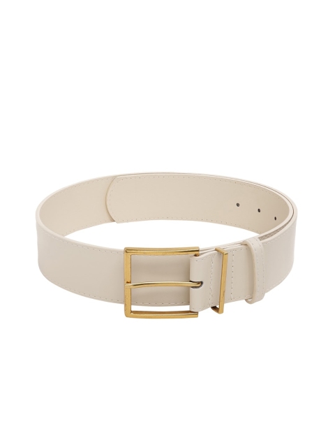 

CRUSSET Women Cream-Coloured & Gold-Toned Solid Belt