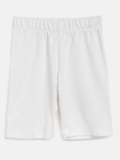 

Gini and Jony Girls White Solid Pure Cotton Regular Fit Shorts
