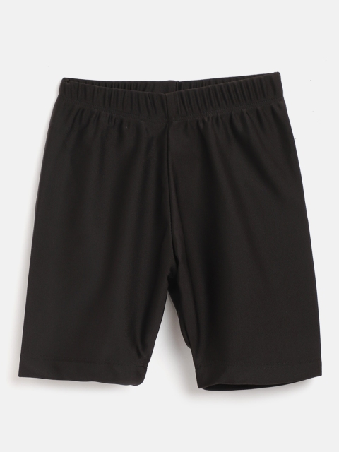 

Gini and Jony Girls Black Solid Regular Fit Regular Shorts