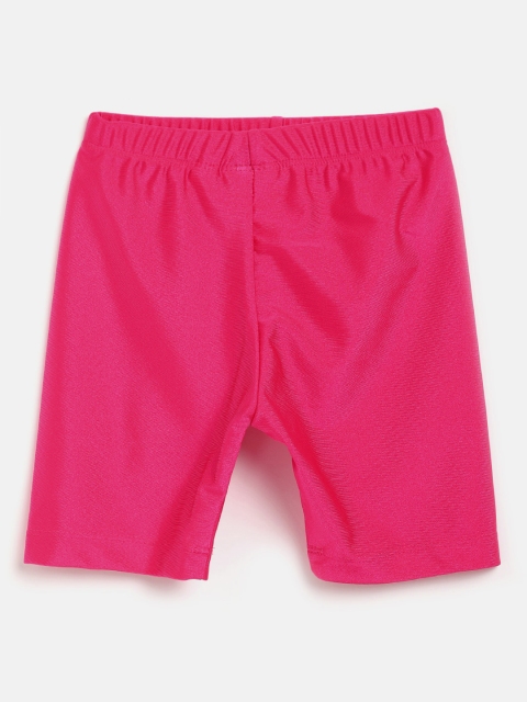 

Gini and Jony Girls Fuchsia Pink Solid Pure Cotton Regular Fit Shorts