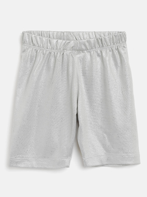 

Gini and Jony Girls Silver Pure Cotton Solid Regular Fit Shorts