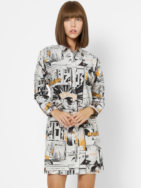 

ONLY Women White Printed Shirt Dress