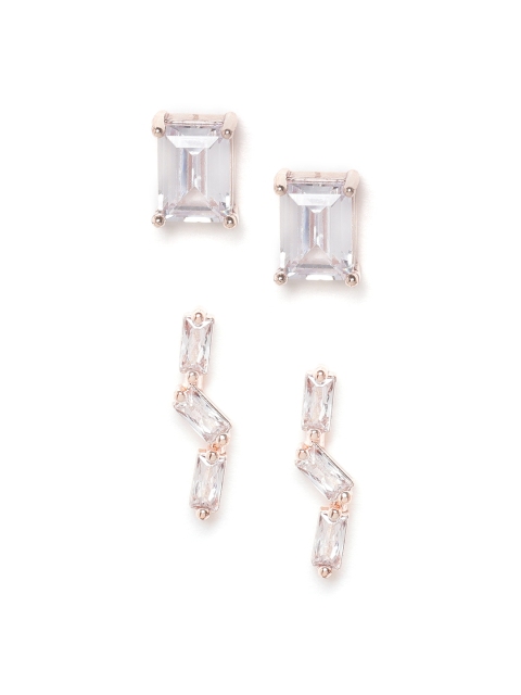 

Forever New Set of 2 Gold-Toned Hypoallergenic CZ Studs