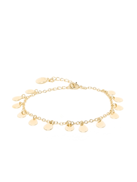 

Forever New Gold-Toned Tear-Drop Shaped Charm Rue Anklet