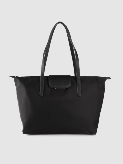 

Forever New Women Black Solid Tote Bag
