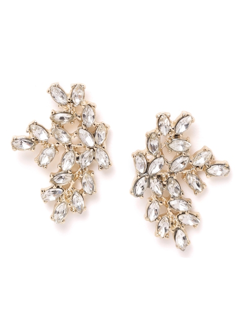

Forever New Gold-Plated Stone-Studded Hypoallergenic Contemporary Drop Earrings