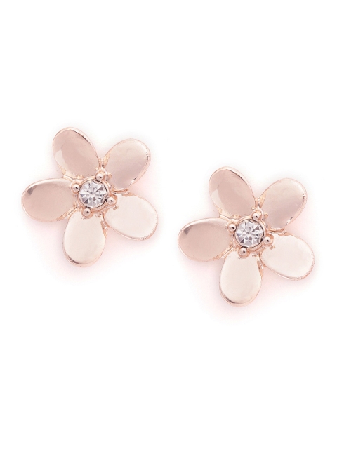 

Forever New Rose Gold-Plated Hypoallergenic Floral Stone Studs