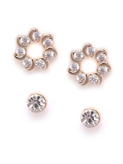 

Forever New Set of 2 Rose Gold-Plated Hypoallergenic CZ Studs