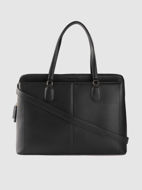 

Forever New Women Black Solid 18 Inch Vegan Laptop Bag