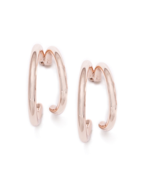 

Forever New Rose Gold-Plated Hypoallergenic Circular Half Hoop Earrings