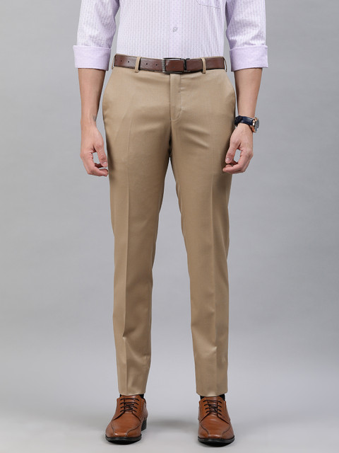 

Raymond Men Khaki Slim Fit Solid Formal Trousers