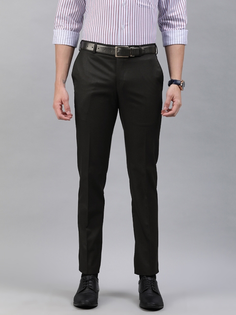 

Raymond Men Black Slim Fit Solid Formal Trousers