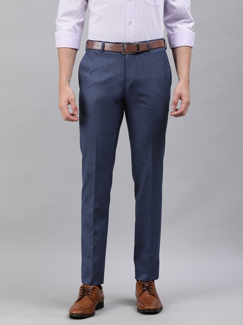 

Raymond Men Navy Blue Slim Fit Solid Formal Trousers