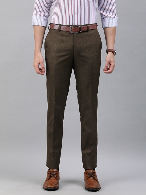 

Raymond Men Brown Slim Fit Solid Formal Trousers