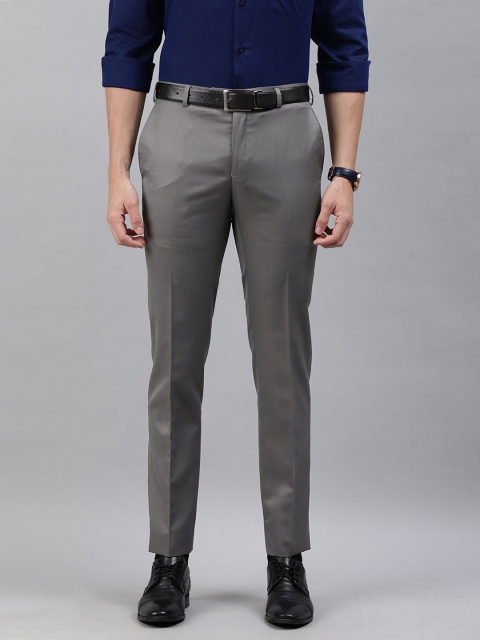 

Raymond Men Dark Grey Slim Fit Solid Formal Trousers